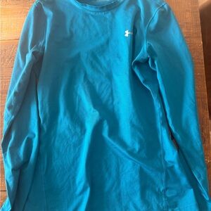 Under Armour Women Teal Long Sleeve Tee
